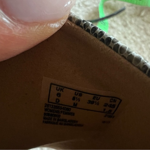 Clarks Unstructured Slide Sandals Snake Print NWOB 8.5 - Picture 6 of 6